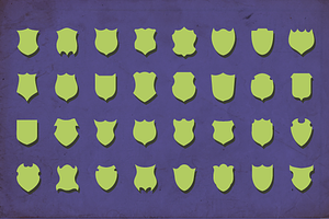 112 Vector Shield Shapes