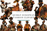 Quirky European Fashion Clipart, a Person Illustration by BusyDaydesign (Thumbnail 1 of 9)
