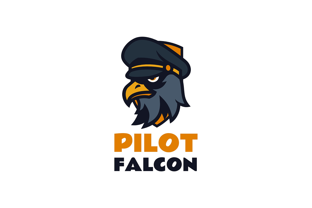 Pilot Falcon  Ace Mascot Logo Design, a Branding & Logo Template by Artnivora.Std