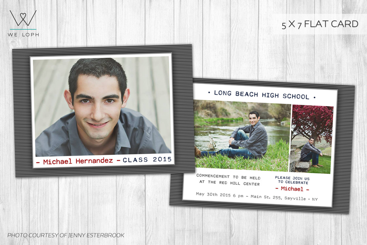 Senior Boy Graduation card template, a Card Template by We♡Loph
