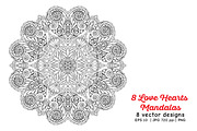 Love Hearts Mandala, a Decorative Illustration by Elen-Lane (Thumbnail 5 of 6)