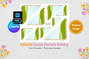 Corner Tuck Pocket Overlay PSD Canva, an Object Graphic by Print Haven Mochi Vintage (Thumbnail 1 of 6)