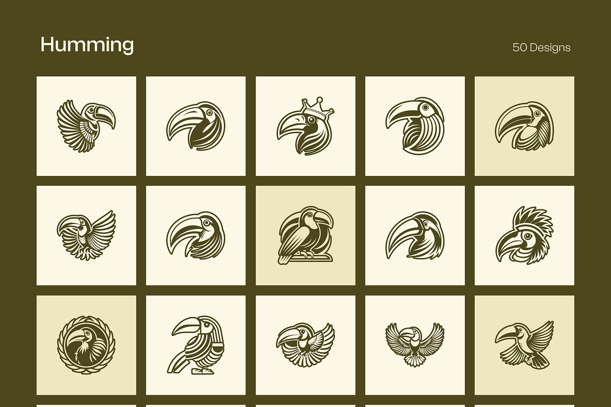 1500 Bird Logo Art Set, a Solid Icon by Creative Stall (Photo 10 of 38)