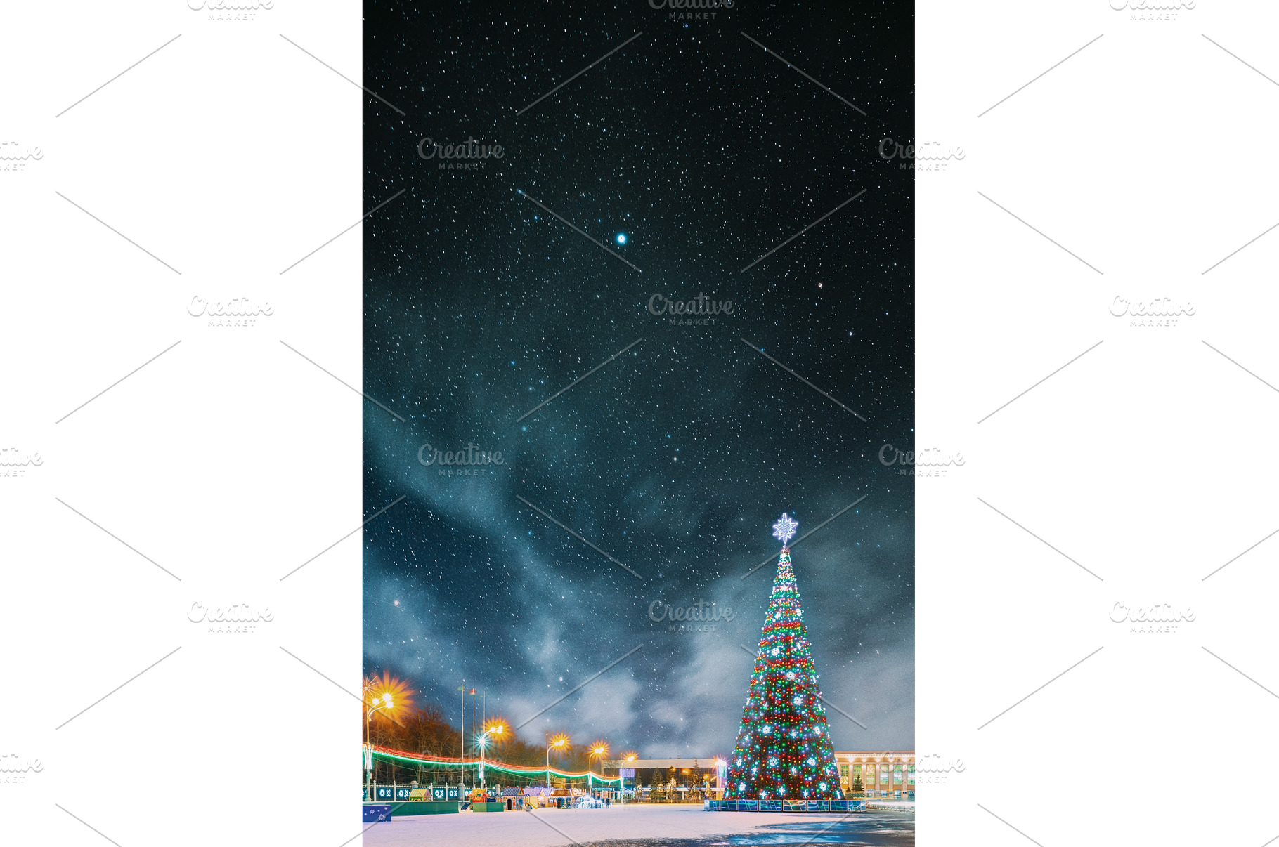 Elegant Christmas Tree Illuminated, a Holiday Photo by Our Amazing World