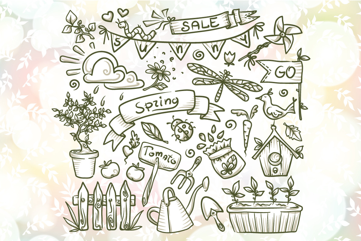 Gardening Illustrations Set, an Illustration by Dreaming_Lucy (Photo 3 of 6)