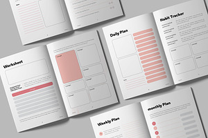 Pink Daily Planner Simple Workbook