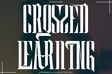 Crossed Learning - Cyber Gothic Font
