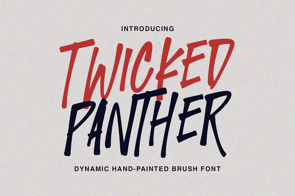 Twicked Panther Dynamic Handpainted, a Handwritten Font by Maulana Creative (Photo 1 of 7)
