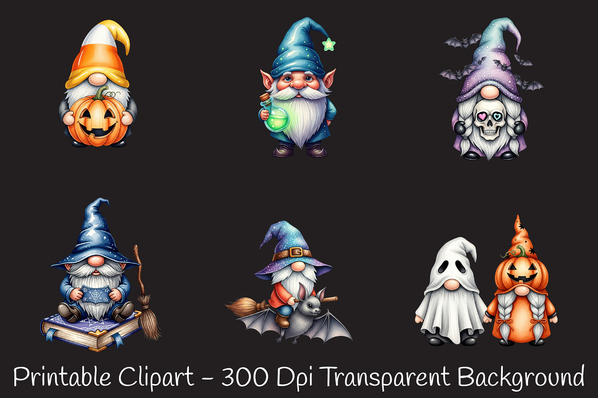 Halloween Cute Gnome Sublimation, an Illustration by RobertsArt (Photo 5 of 7)