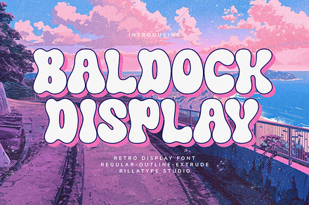 Baldock Retro Font, a Sans Serif Font by Rillatype