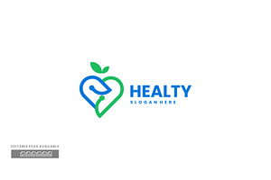 Healty Flat Modern Logo, a Branding & Logo Template by ivan_artnivora