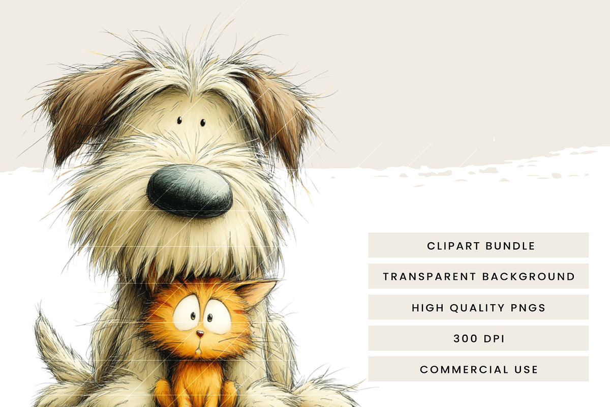 Quirky Dog and Cat Friendship, an Animal Illustration by Design Scotch (Photo 5 of 9)