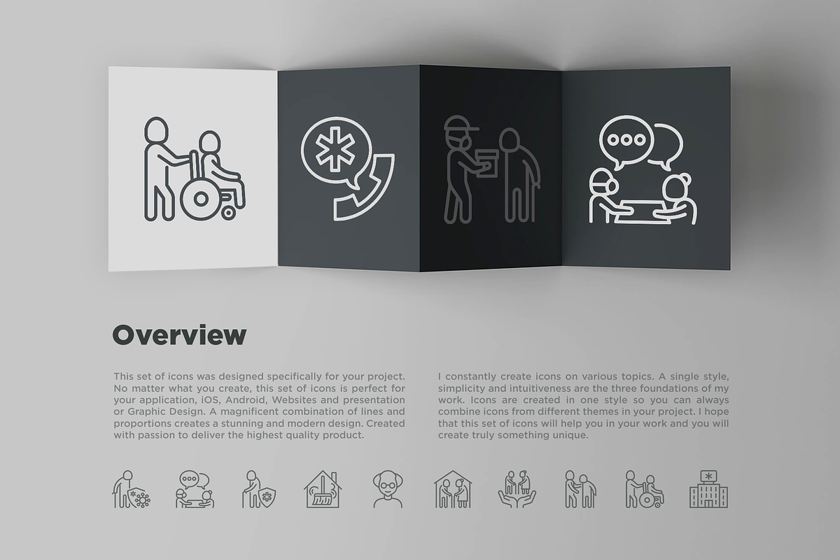 Elderly Care | 20 Pixel Perfect Icon, an Outline Icon by Alex Blogoodf (Photo 2 of 10)