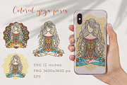 58 items. Meditation Girl set, a Decorative Illustration by anvinoart (Thumbnail 6 of 12)