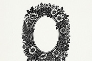 50 Elegant Floral Oval Mirror Frame, a Decorative Illustration by Amazin_art (Thumbnail 2 of 29)