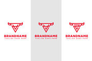 Letters ZV ZY ZZ Bull Triangle Logo, a Branding & Logo Template by Pray Art Design Studio (Thumbnail 1 of 2)