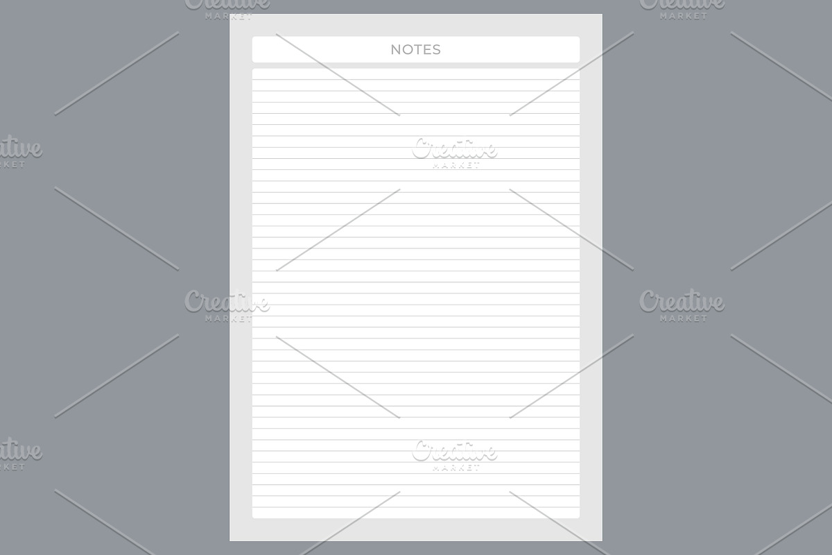 Notes Self Care Planner Pages, a Stationery Template by shahsoft (Photo 2 of 4)