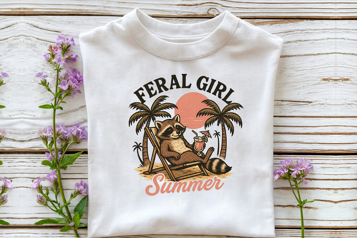 Feral girl summer Png, an Illustration by DreamCafeArt (Photo 2 of 7)