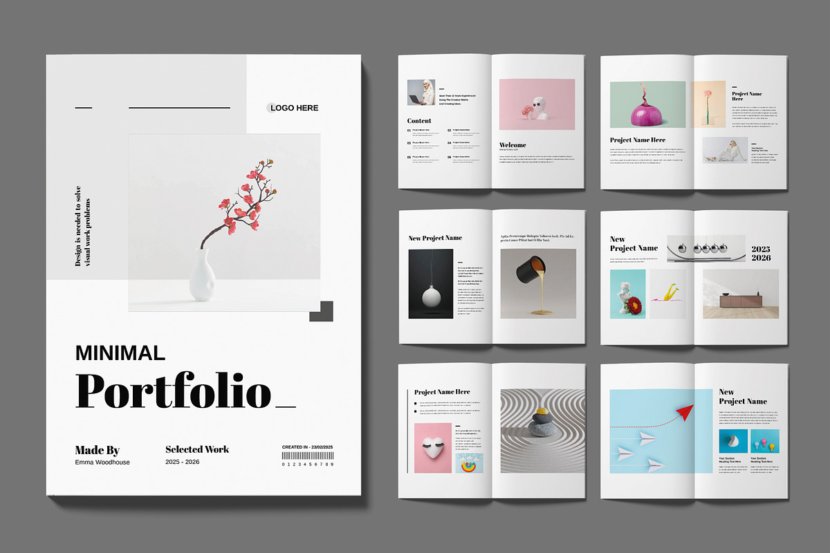 Minimal Portfolio Design Template, a Brochure Template by MightyDesign (Photo 1 of 6)