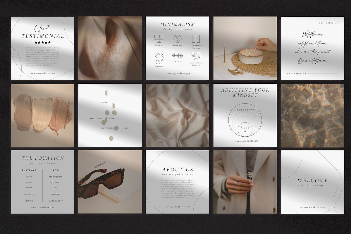 The Minimalist Template Bundle, a Social Media Template by The Flossy Finch (Photo 6 of 15)