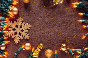 Christmas and new year composition containing above, backdrop, and background