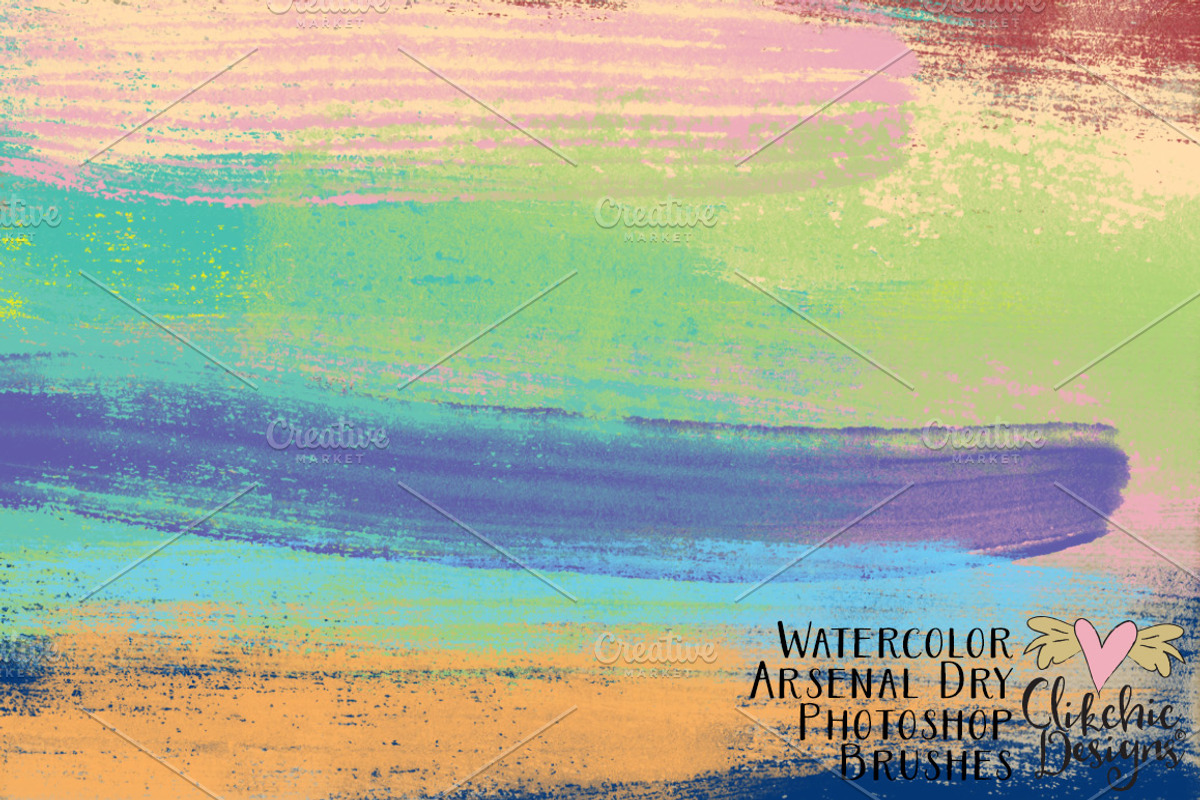 Watercolor Arsenal Dry Brushes, a Brush Add-On by Clikchic Designs (Photo 3 of 3)