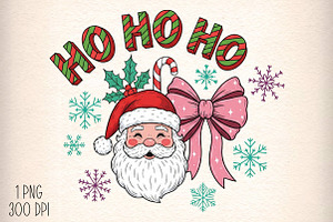 Ho Ho Ho Santa Coquette Christmas, an Illustration by Daily.Designs