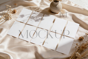 Games Card Grid Invitation Mockup, a Product Mockup by TatiMockup