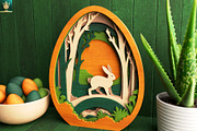 Bunny in the Forest 3D Layered SVG, an Animal Illustration by pixaroma (Thumbnail 4 of 8)