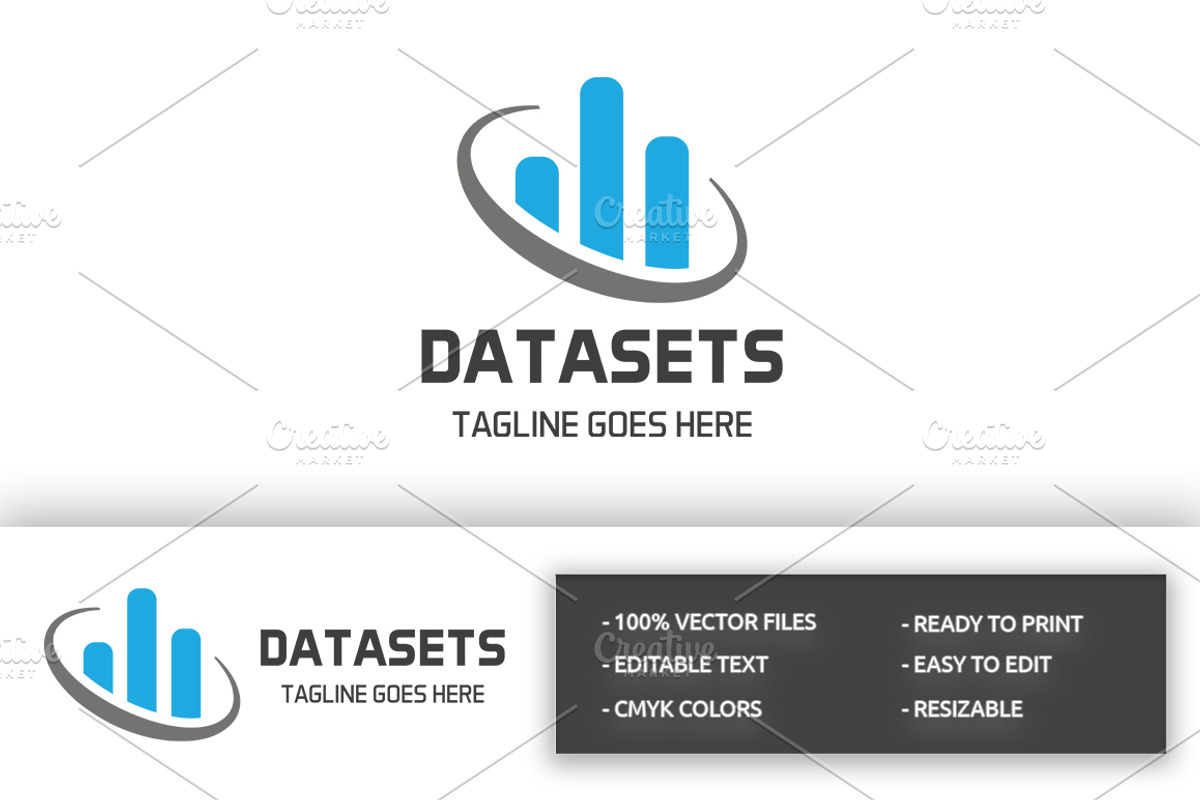 Datasets Logo, a Branding & Logo Template by Design_Planet