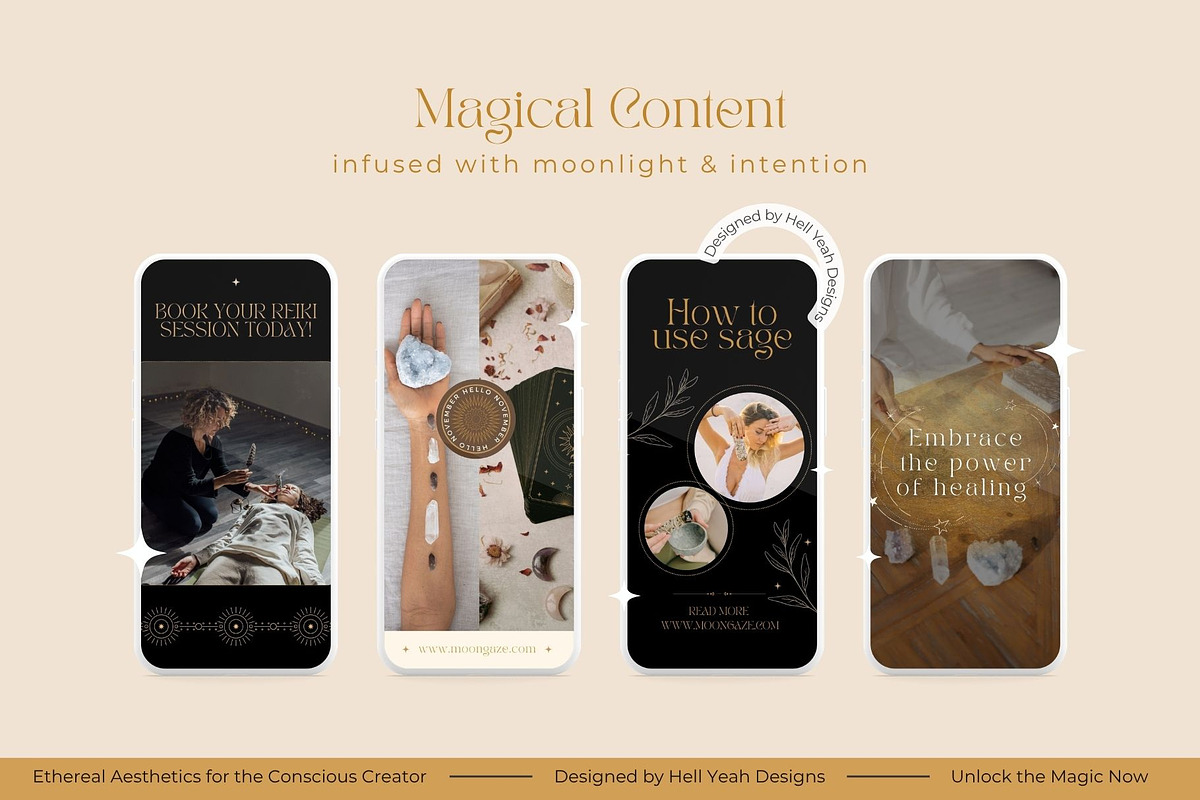 Witchy Glow Branding Starter Kit, a Social Media Template by Hell Yeah Designs (Photo 17 of 17)