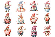 Boho Valentines Gnome Clipart, an Illustration by Design Market (Thumbnail 2 of 3)