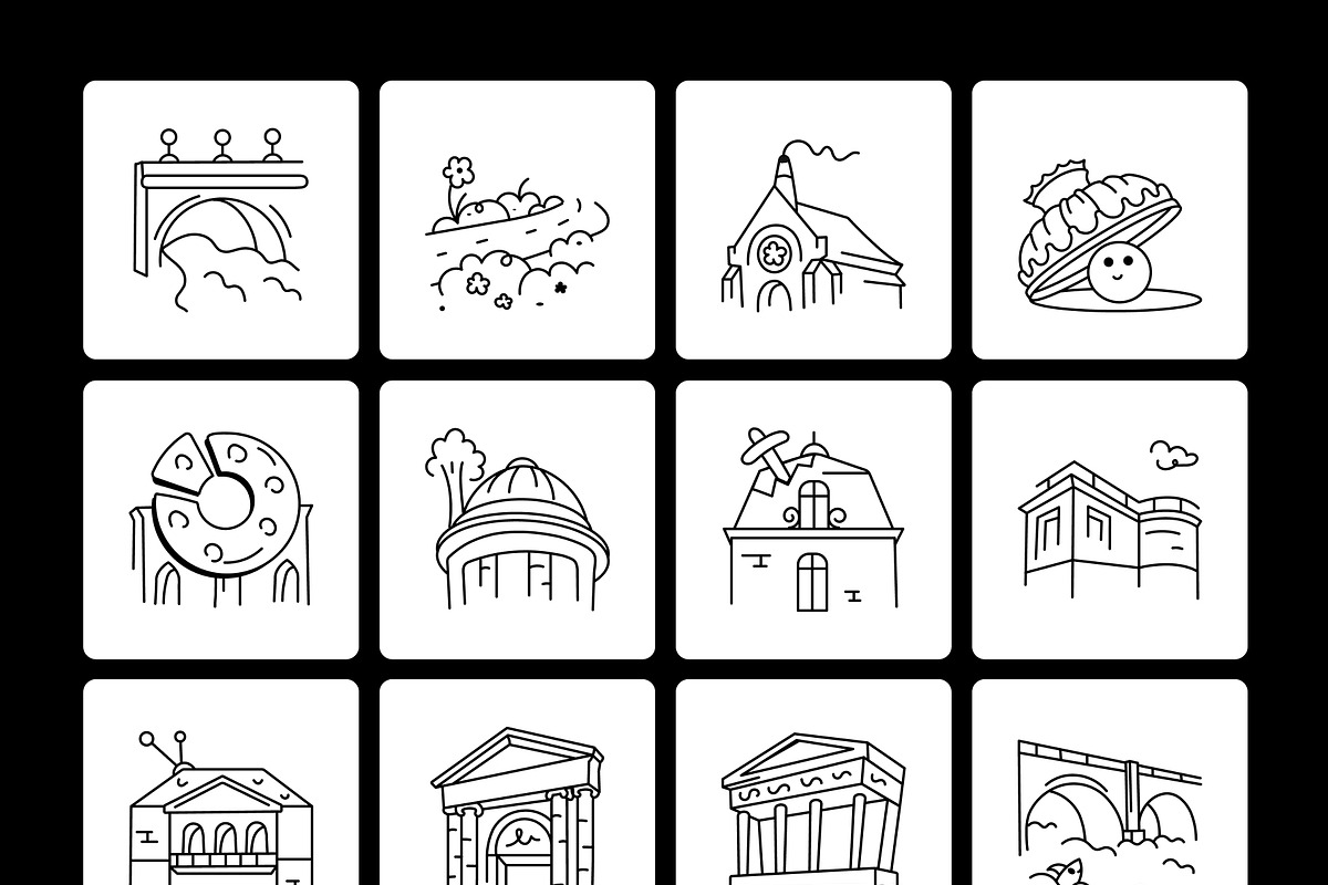Paris Landmark Icon Set, an Outline Icon by Vectors Market (Photo 8 of 8)