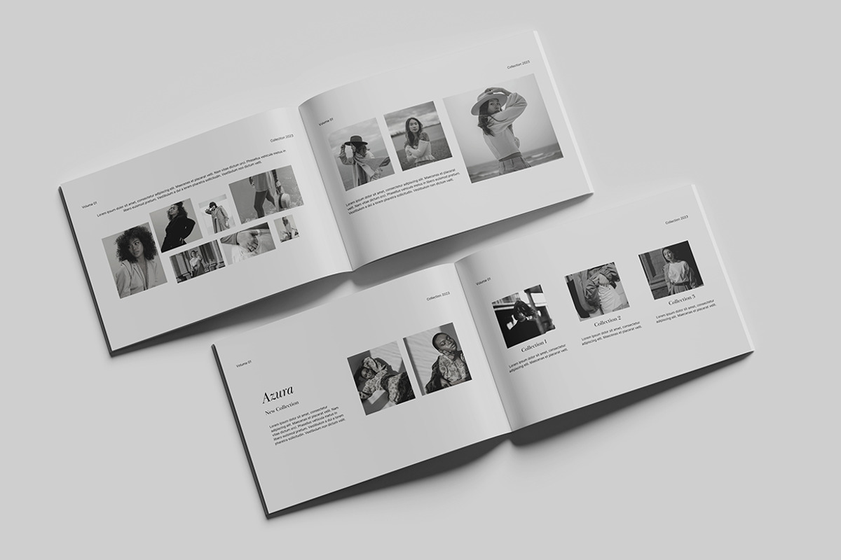 A4 Landscape Brochure Catalog Mockup, a Books & Magazine Mockup by bimockup