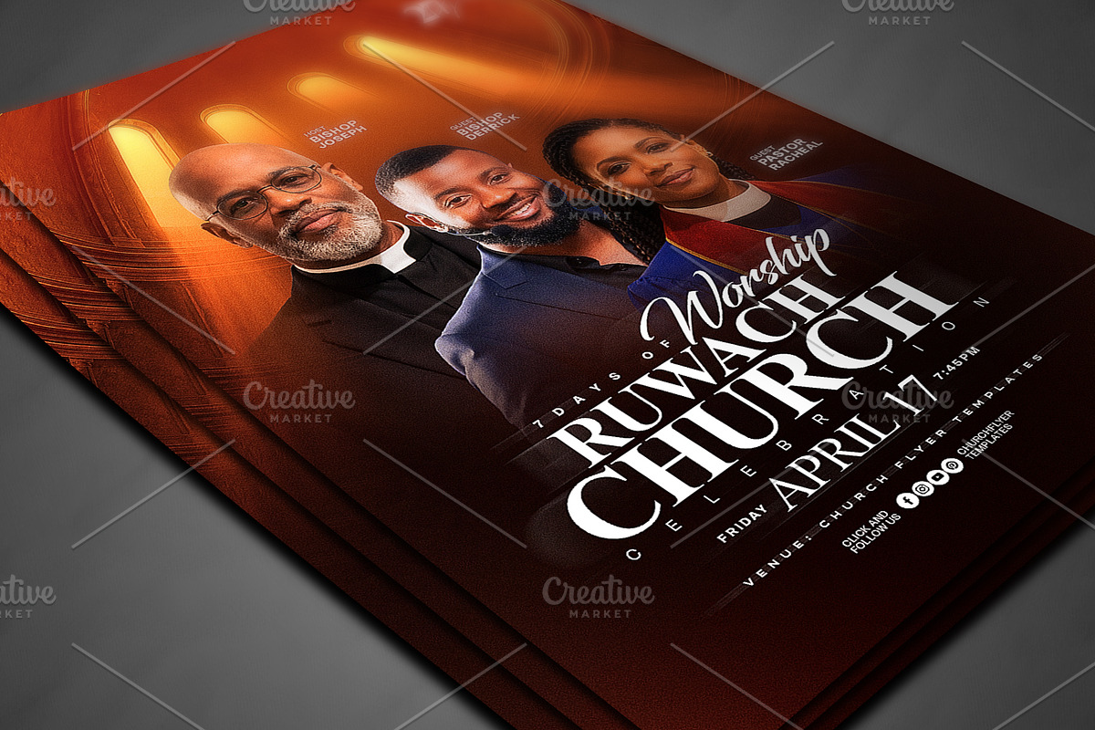 Church Anniversary Poster Template, a Social Media Template by church flyer templates (Photo 4 of 4)