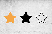 Star Icons Vector Set Orange Black, an Outline Icon by Artonix (Thumbnail 2 of 2)