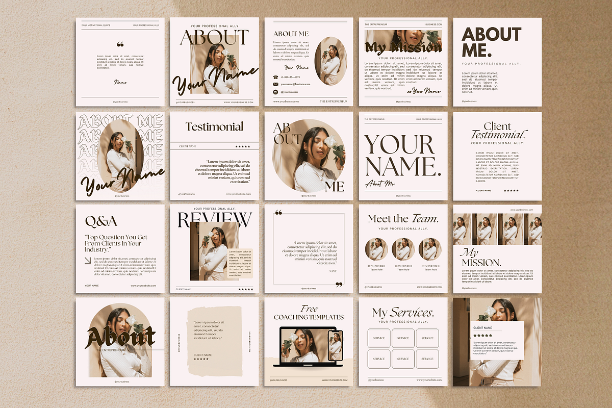 Ecru White Social Media Branding Kit, a Social Media Template by The Flossy Finch (Photo 17 of 18)