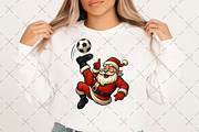 Santa Playing Soccer Funny Christmas, an Illustration by Craft Nest (Thumbnail 2 of 6)