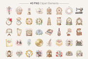 Vintage Mechanical Floral, a Decorative Illustration by Artnoy (Thumbnail 2 of 18)