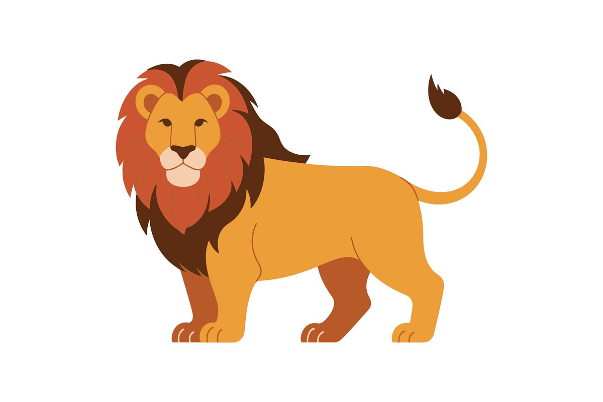 Majestic Lion Vector Illustration, an Object Graphic by yasushie (Photo 10 of 16)