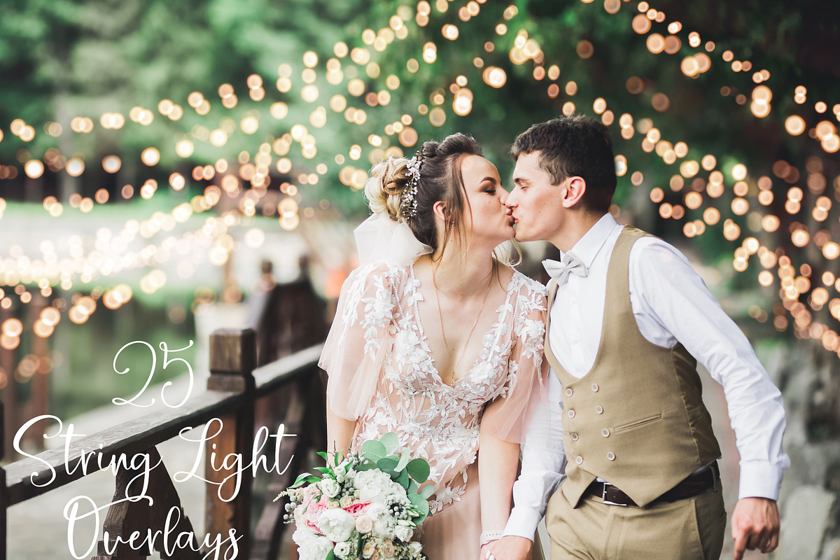 Bokeh String Lights Photo Overlays, a Brushes & More by MockTurtleStudio (Photo 1 of 9)