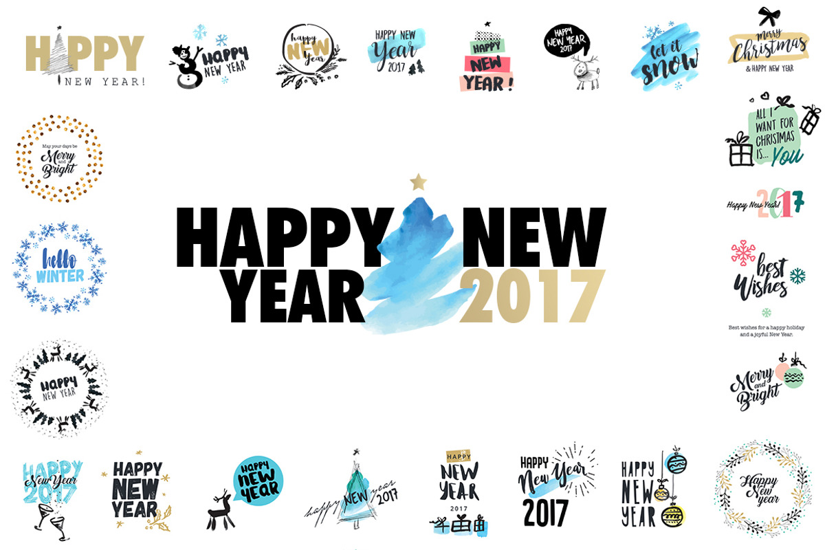 Christmas and New Year’s Stickers, a Technology Illustration by PureSolution (Photo 1 of 2)