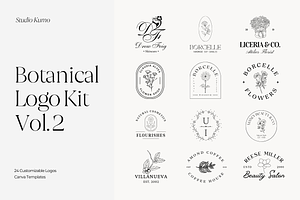 Botanical Logo Kit Templates Vol.2