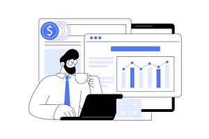 Expense Tracking Software abstract, a Finance Illustration by Visual Generation