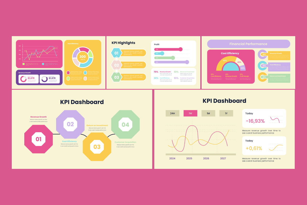 KPI Visualization Infographic, a Finance Illustration by twinstd (Photo 4 of 4)