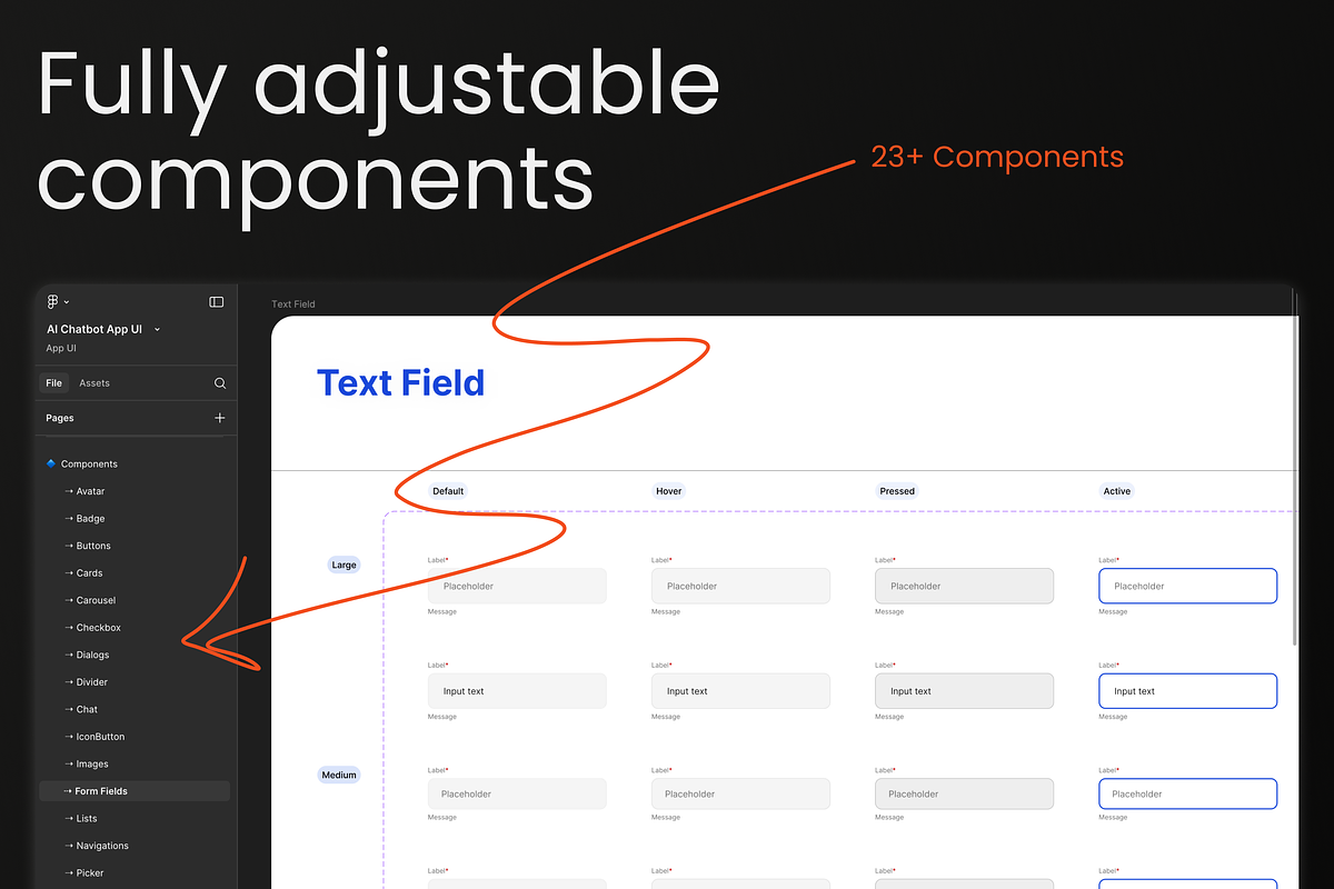 AI Chatbot Vercel UI Kit for Figma, an UI Kit Template by SupperNoodle (Photo 4 of 8)