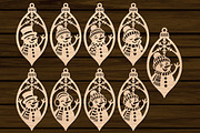 Snowman Ornament SVG Bundle, Laser, an Object Graphic by Libby Wishes (Thumbnail 2 of 3)