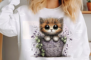 Whimsical Baby Kitten Clipart Bundle, a Transportation Illustration by Digital Artistic99 (Thumbnail 6 of 7)
