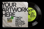 7 Inch Vinyl Record - Mockups Bundle, a Packaging Mockup by BULBFISH (Thumbnail 10 of 16)