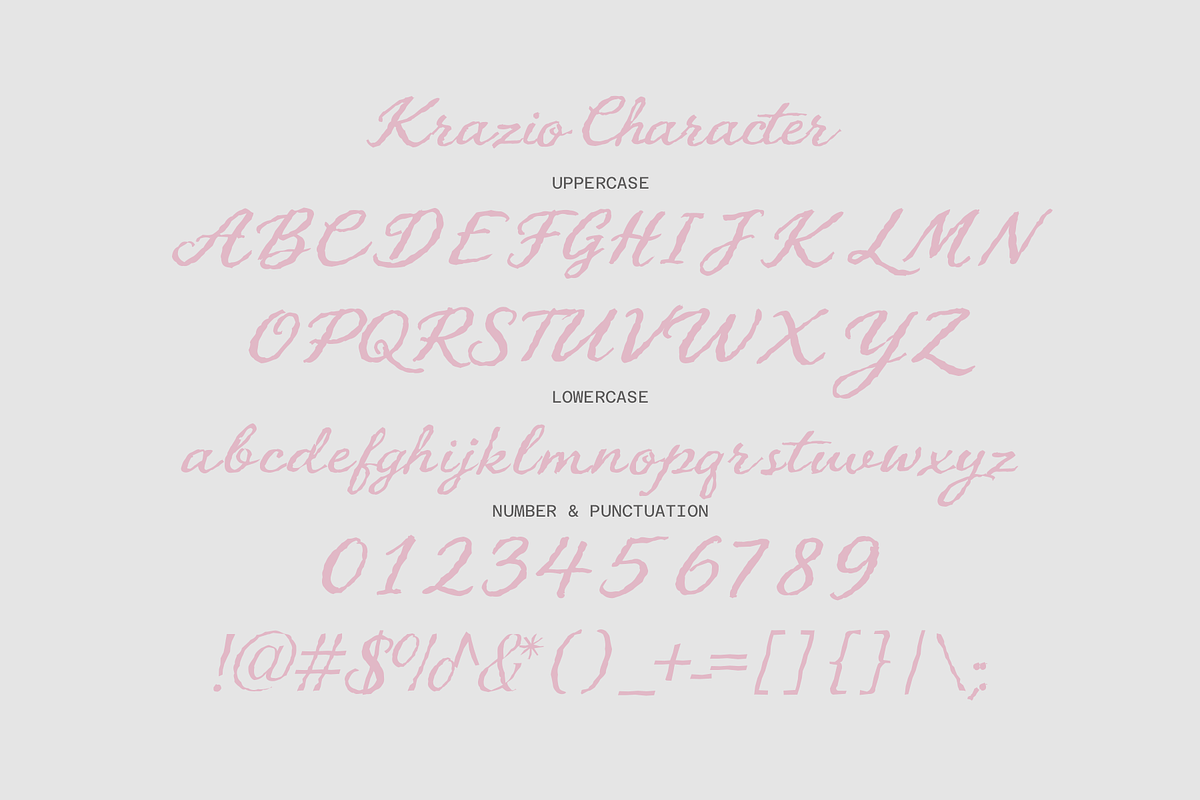 Krazio - Vintage Rough Script, a Script Font by Indotype Foundry (Photo 6 of 8)